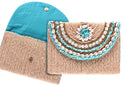 Seaside Chic: Hand-weaved Fairouz Stone and Shell Envelope Clutch