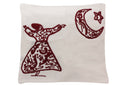 "Soulful Softness: Sufi Square Cushion"