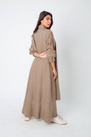 Bronze Glamour: The Sequined Shirt Dress