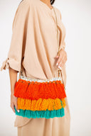 It's raining tassels! Fun and playful colorful cross bag with three color