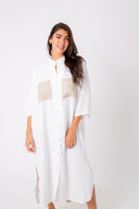 Crisp Linen Charm: The White Shirt Dress