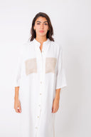 Crisp Linen Charm: The White Shirt Dress