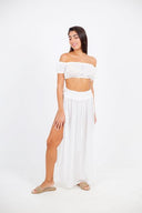 "Slit and Style: Boho Skirt with Dual Slits"