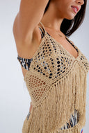 "Crochet Dreams: Backless Crochet Top"