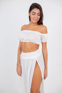 "Boho Bliss: Off-Shoulder Boho Top"
